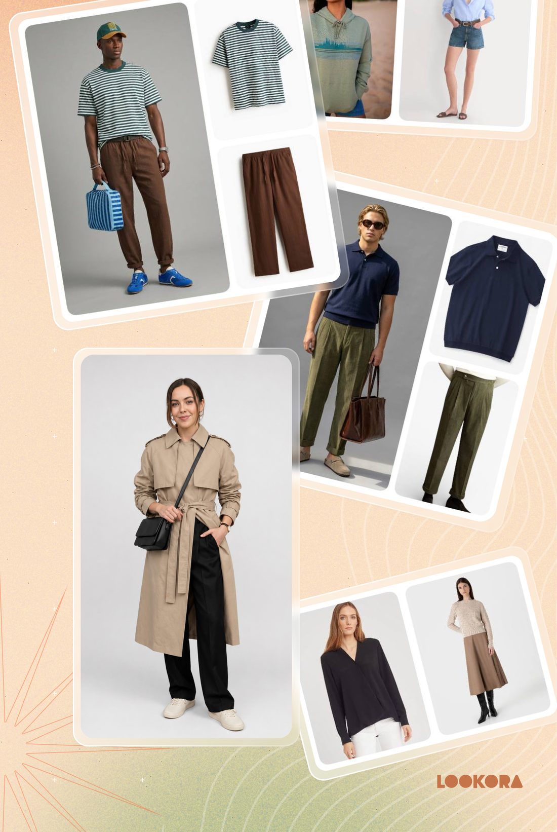 A grid of Lookora outfits across different aesthetics.